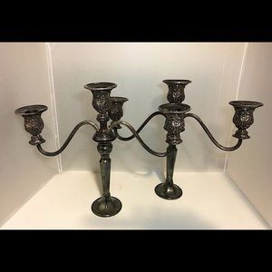 Antique Sheffield Candelabra Set